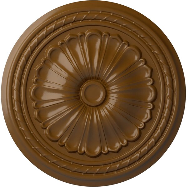 Ekena Millwork Alexa Ceiling Medallion (Fits Canopies up to 2 7/8"), Hand-Painted Smokey Topaz, 20 1/2"OD x 1 7/8"P CM20ALSTF - main